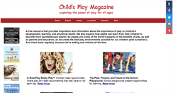 Desktop Screenshot of childsplaymagazine.com