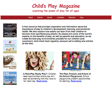 Tablet Screenshot of childsplaymagazine.com
